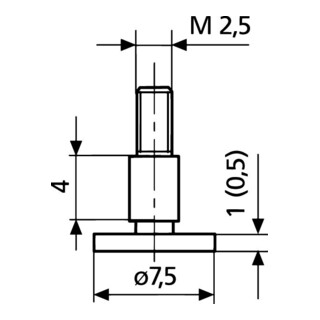 Helios Preisser Insert de mesure à disque 7,5x1,0mm