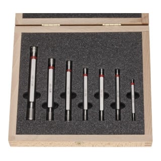 Helios-Preisser Jeu de cales filetées 6H, 7 pcs M3 - M12