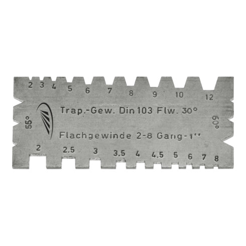 Helios-Preisser Komb. Dreh-u. Gewinde- stahllehre 90x40x2 mm