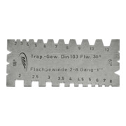 Helios-Preisser Komb. Dreh-u. Gewinde- stahllehre 90x40x2 mm