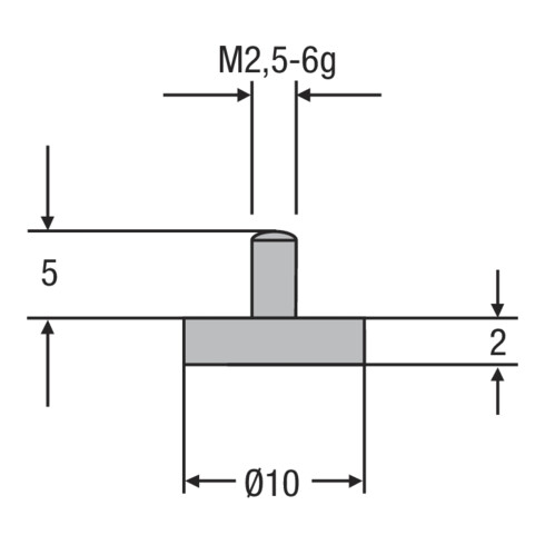 Helios-Preisser Messeinsatz M2,5mm 10,0 mm