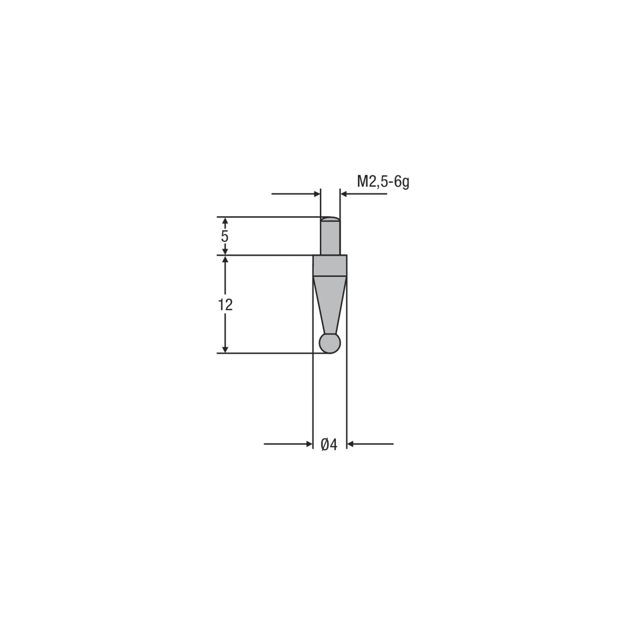 Helios-Preisser Messeinsatz M2,5mm Kugel 1,0 mm