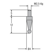 Helios-Preisser Messeinsatz M2,5mm Kugel 2,5 mm