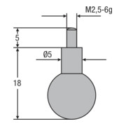 Helios-Preisser Messeinsatz M2,5mm Kugel 8,5 mm