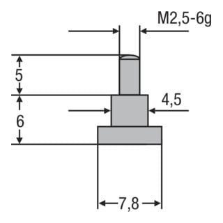 Helios-Preisser Messeinsatz M2,5mm Teller 7,8 mm