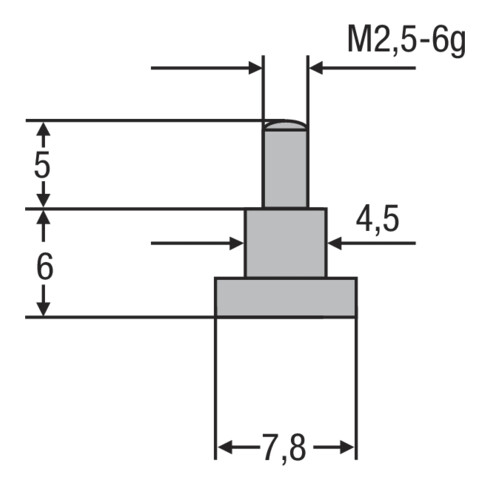 Helios-Preisser Messeinsatz M2,5mm Teller 7,8 mm
