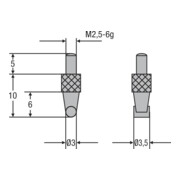 Helios-Preisser Messeinsatz M2,5mm Zyl- inder Länge 3,5 mm 2,0 mm