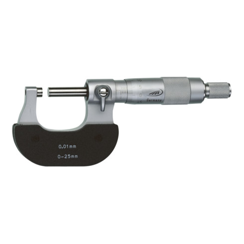 Helios Preisser Micromètre extérieur 0-25 mm Diamètre du courant de mesure 17 mm