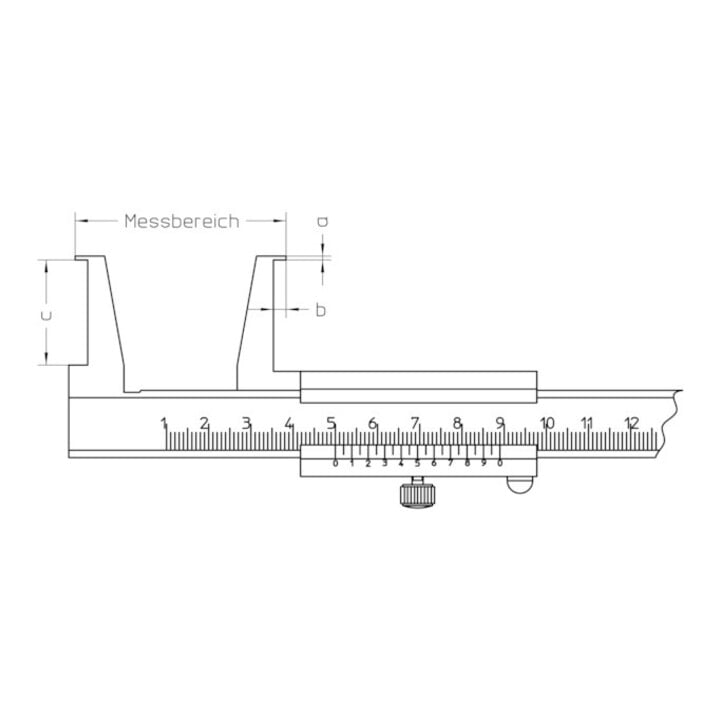 Helios Preisser Nutenmessschieber 10-160mm