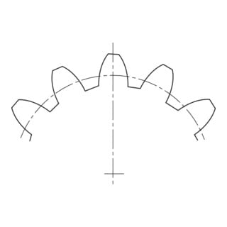 Helios-Preisser Pied à coulisse denté R. carbure 1/50 Module 1-26