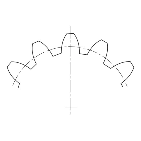 Helios-Preisser Pied à coulisse denté R. carbure 1/50 Module 1-26