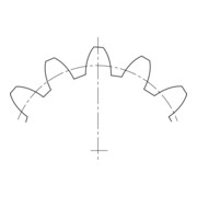 Helios-Preisser Pied à coulisse denté R. carbure 1/50 Module 1-26