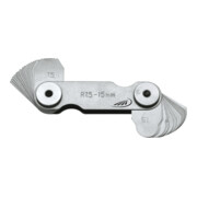 Helios-Preisser Radienschablone, INOX, 15 Blatt 15,5 - 25,0 mm