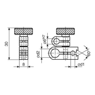 Helios-Preisser Serre-joint universel 800 k8 4 mm / 8 mm