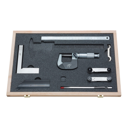 Helios Preisser Set di strumenti di misura 8 pz. con Duo-Fix TaMs, 150mm, asta di profondità angolare