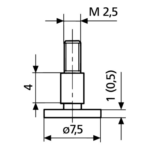 Helios Preisser Tellermesseinsatz 7,5x1,0mm