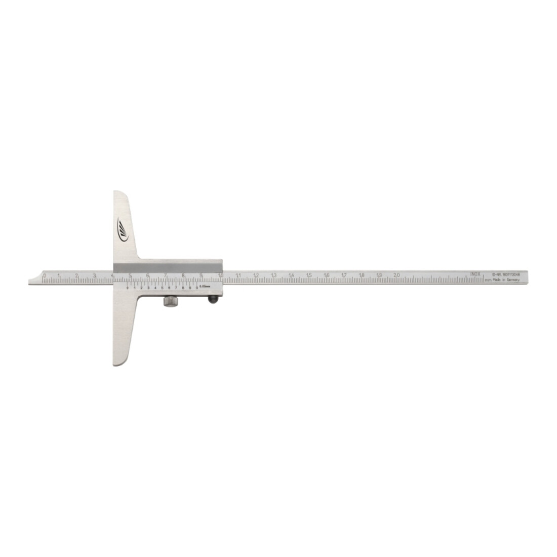 Helios-Preisser Tiefenmessschieber m.gerader Messstange RCr. 1/20 20x5 1000x250 mm