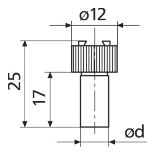 Helios-Preisser Tige de serrage pour capteur appareil de mesure à levier 4 mm h6