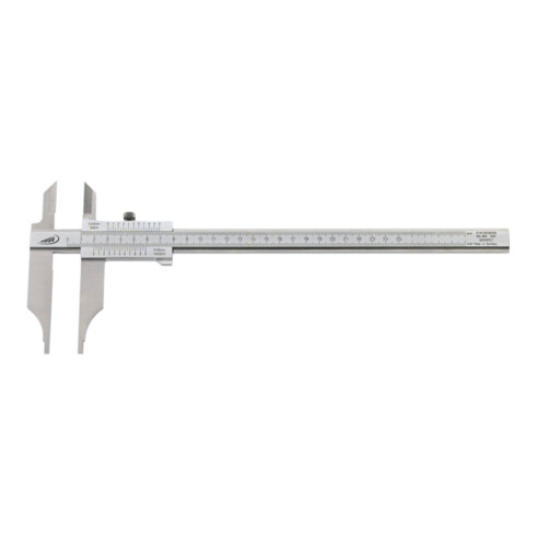 Helios Preisser Werkstattmessschieber DIN 862 300 mm mit Spitzen parallaxfrei Schnabellänge 90 mm