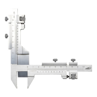 Helios-Preisser Zahnmessschieber R. gehärtet 1/50 Modul 1-26