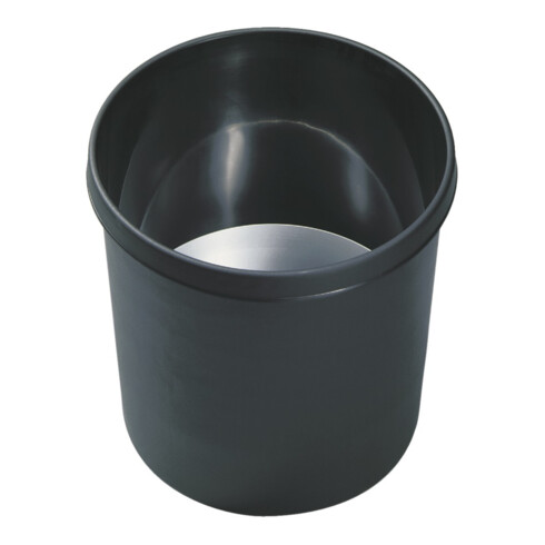 helit Corbeille à papier 18 l noire, difficilement inflammable