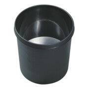 helit Corbeille à papier 18 l noire, difficilement inflammable