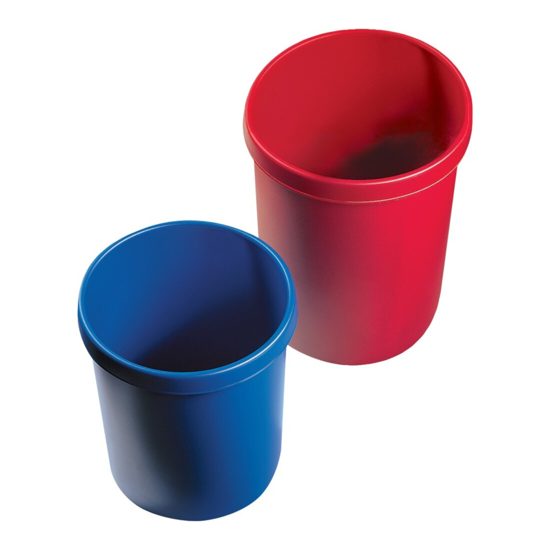 helit Corbeille à papier 45l en plastique avec bord de prise gris clair H480 × I390 mm