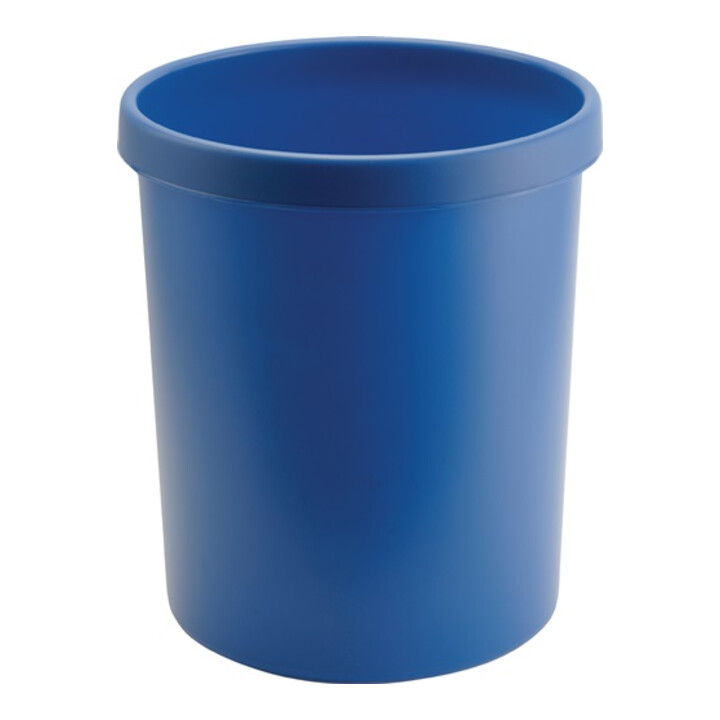helit Papierkorb 18l Ku. blau H.320xD.315mm m.Griffrand