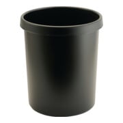 helit Papierkorb 18l Ku. schwarz H.320xD.315mm m.Griffrand-1
