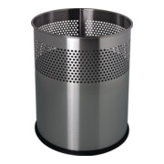 helit Papierkorb H2515700 Metall 15 l Lochdekor silber-2