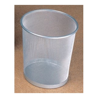 helit Papierkorb Mesh H2518500 26,5x28cm 15l rund Metall silber