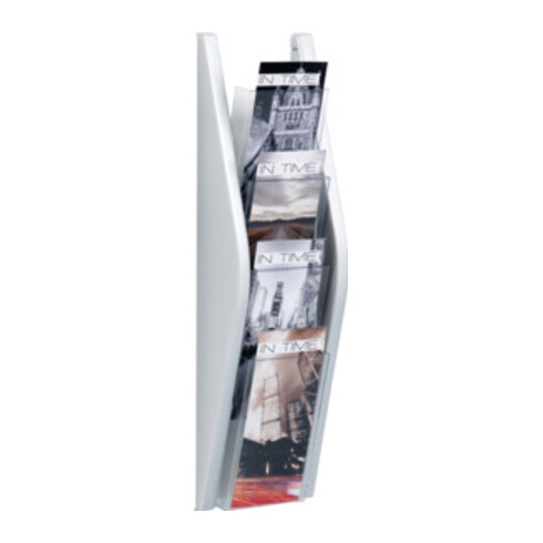helit Porte-brochures H540×I169×P80mm 1/3 DIN A4 vertical argenté