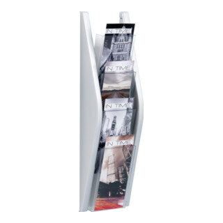 helit Prospekthalter H540xB169xT80mm 1/3 DIN A4 hoch silber