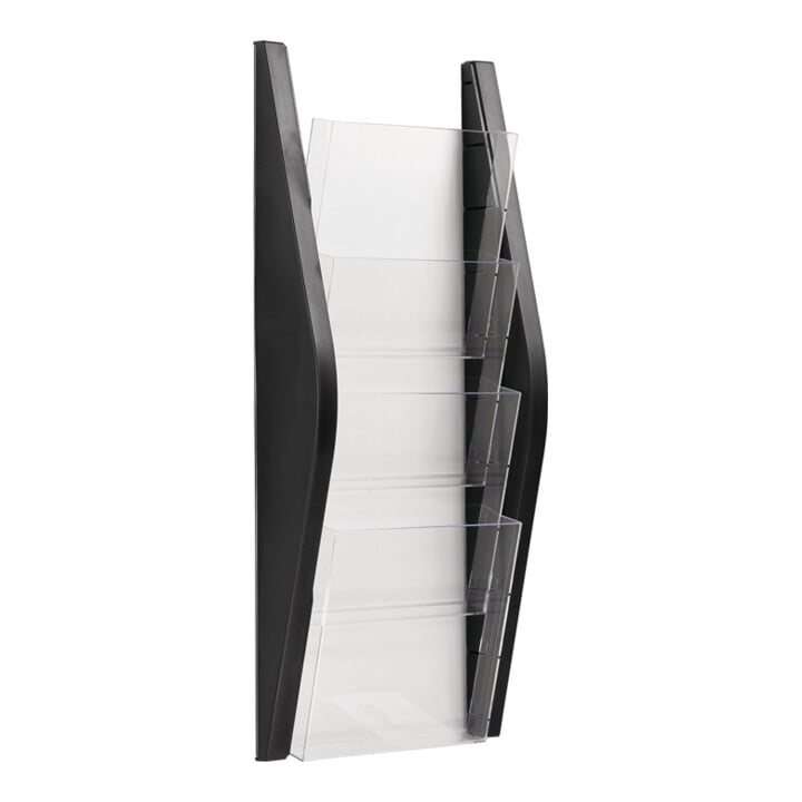 helit Prospekthalter H540xB240xT80mm DIN A5 hoch schwarz