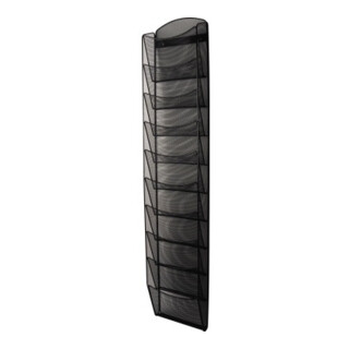 helit Wand-Prospekthalter Mesh H6260195 DIN A4 10Fächer Stahl sw