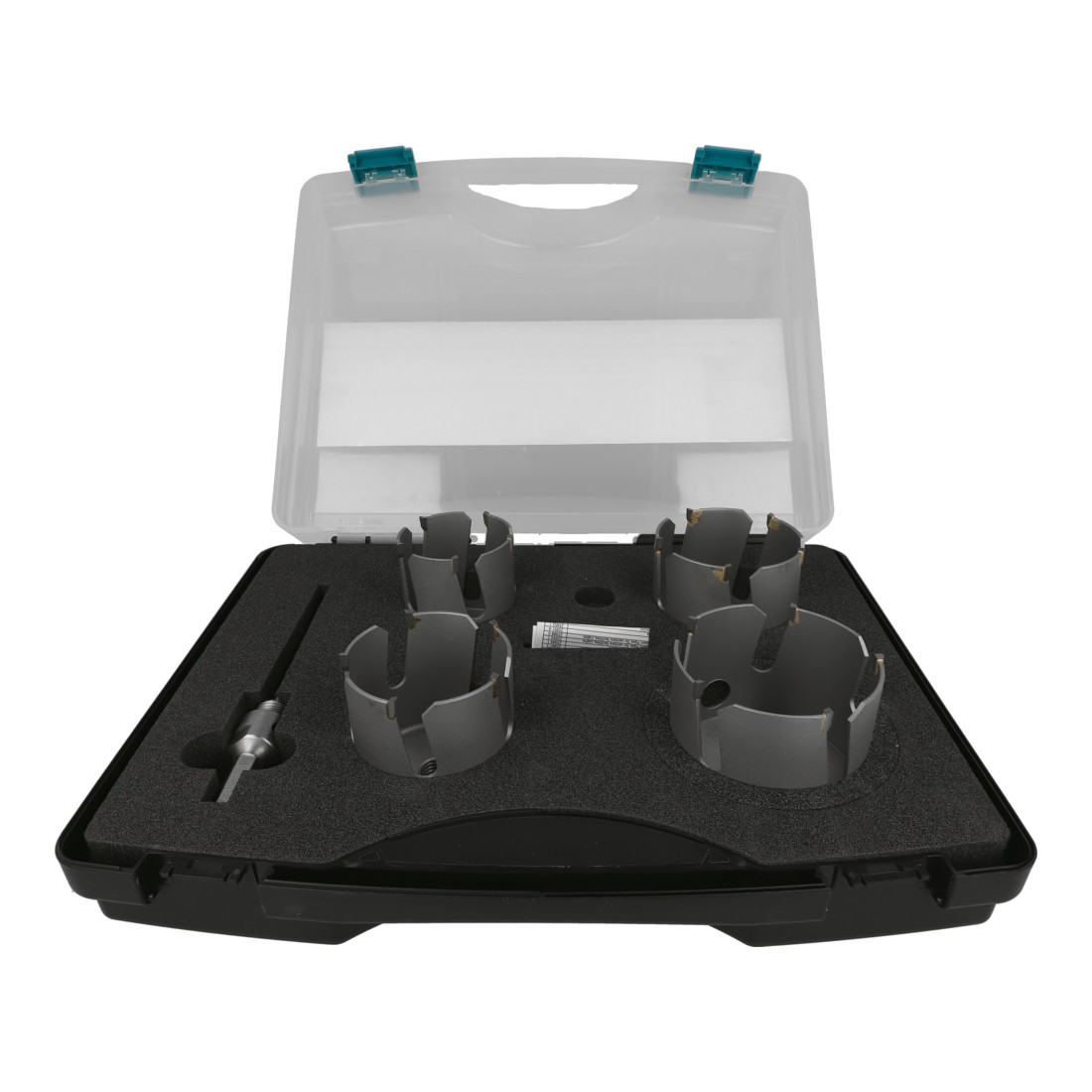 Heller AllMat universele gatenzaag, M16 draad, set 6-delig diameter 60/68/76/82 mm + centreerboor + adapter zeskantschacht