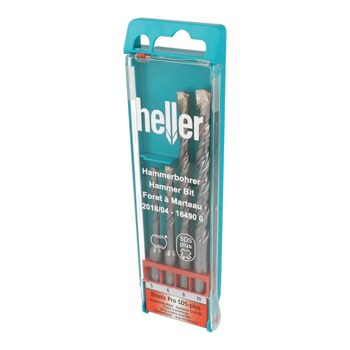 Heller Bionic Pro SDS-plus Hammerbohrer, Satz Durchmesser 5/6/8/10 mm