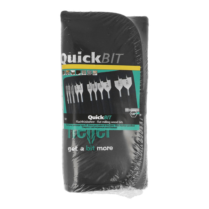 Heller CV-Flachfräsbohrer-Quickbit Set 11-teilig 10-40mm