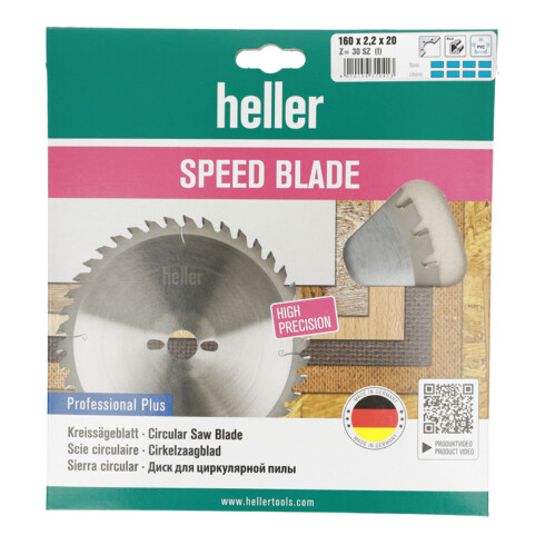 Heller Handkreissägeblatt Metall, 160 x 2,2 x 20 x 30 x SZ
