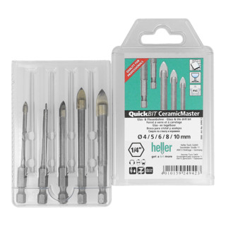Heller QuickBit CeramicMaster, codolo esagonale ¼", Ø 4,5,6,8 e 10mm