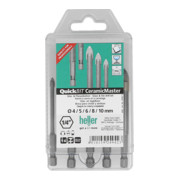 Heller QuickBit CeramicMaster, codolo esagonale ¼", Ø 4,5,6,8 e 10mm-3
