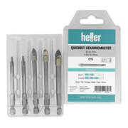 Heller QuickBit CeramicMaster, set 5 pièces diamètre 6/6/8/8/10 mm
