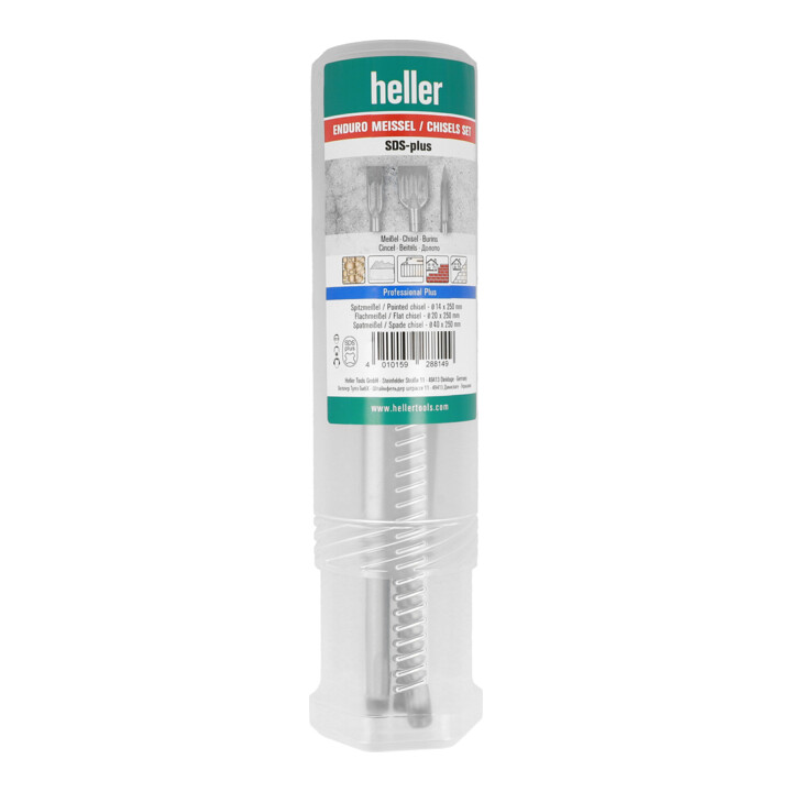 Heller SDS-plus Power Meißel Satz Spitz-,Flach-& Spatmeißel