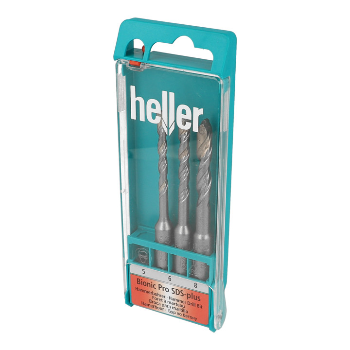 Heller SDS-Plus-Satz mit Stein und Stahlbohrer 3-teilig 5-8mm