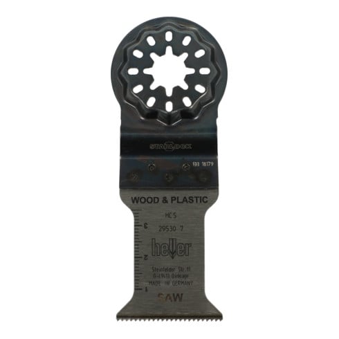 Jeu de lames de scie pour bois et plastique Heller Starlock Blades, 50 pcs., HCS, 50 x 35 mm