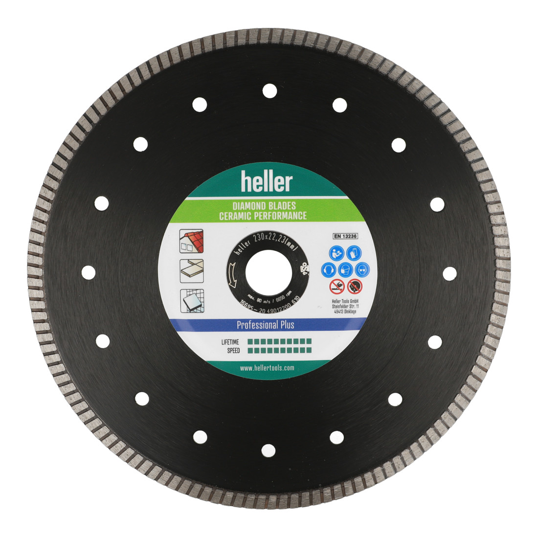 Heller Tools Diamond Blade Ceramic Performance 230 x 22,23