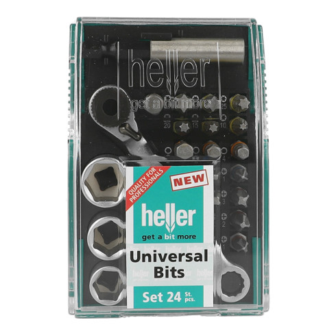 Heller Universal Bit Set 24 tlg. Torx/Imbus/PZ/PH/HEX