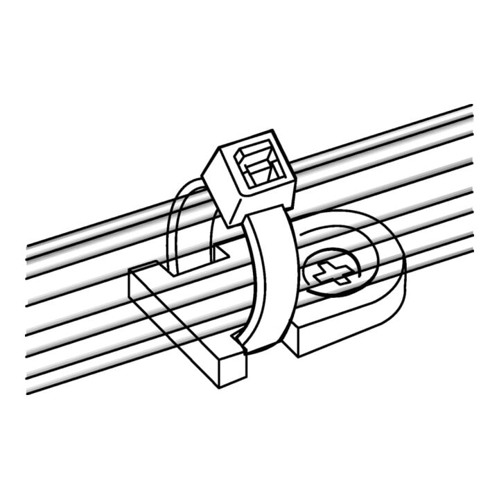 Hellermann Tyton Befestigungssockel MB2-N66-NA-C1