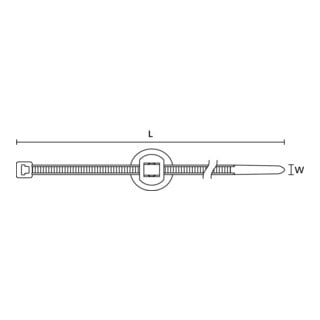 Hellermann Tyton Collier de fixation T30RFT5-MC1-BKGY-D1