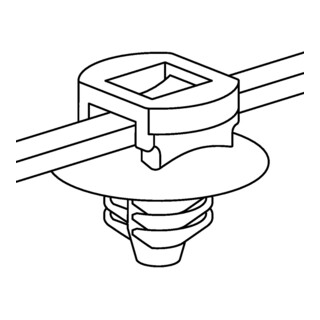 Hellermann Tyton Collier de serrage 156-00076 avec pied à lamelles prémonté